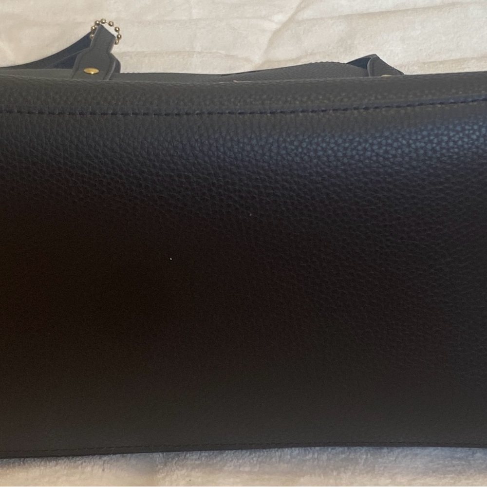 Coach Black Pebbled Leather Tote Bag #2 - Picture 5 of 9